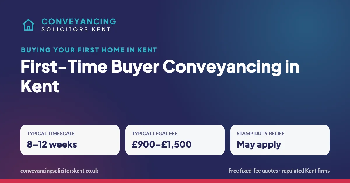 First-Time Buyer Conveyancing in Kent – key facts at a glance