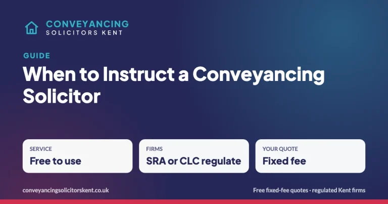 When to Instruct a Conveyancing Solicitor – key facts at a glance